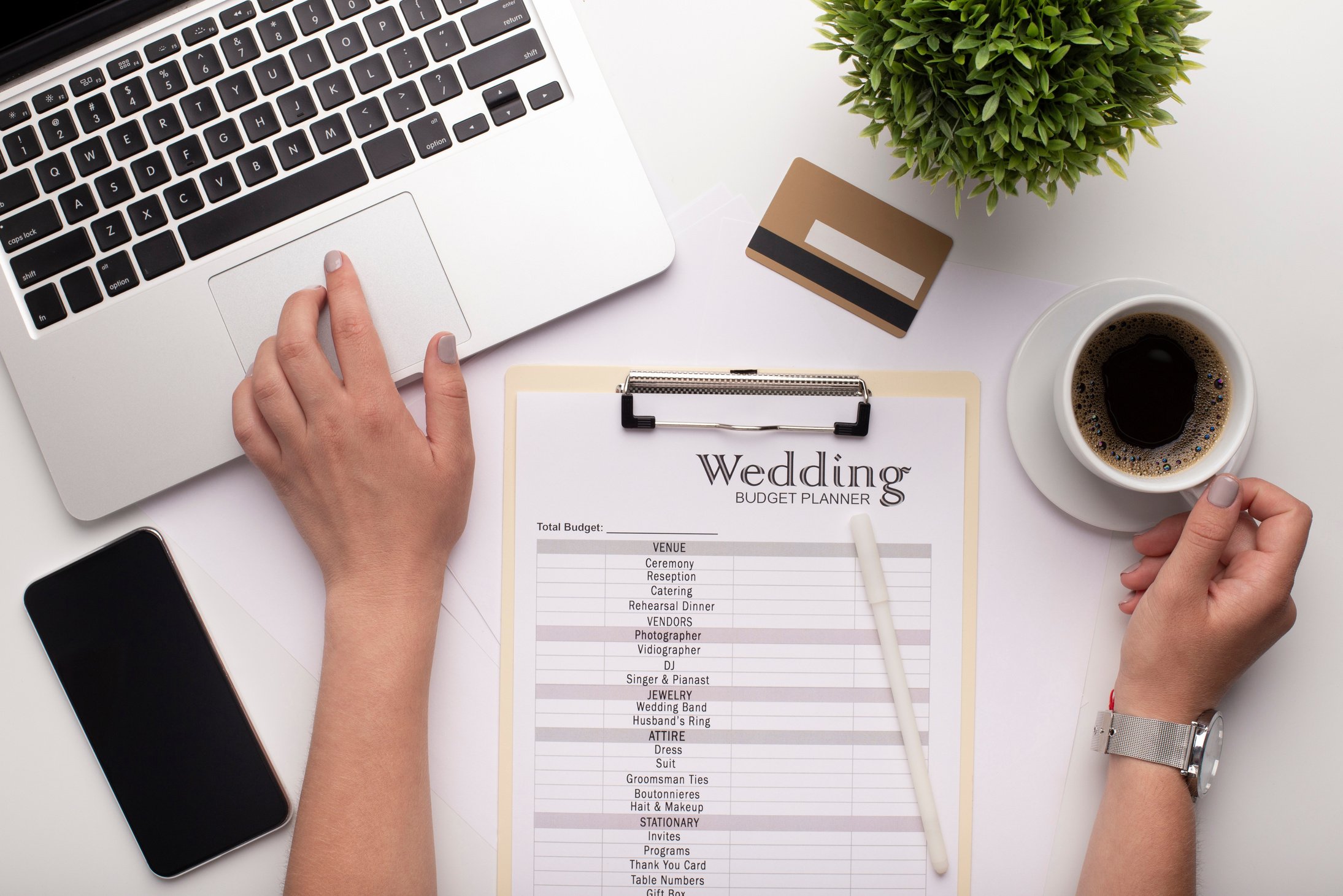 Wedding consultant constituting wedding plans and budget